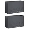 vidaXL Hageblomsterpotte 2 stk. Antrasitt 80 x 20 x 49 cm