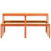 vidaXL Piknikbord voksbrun 160x134x75 cm heltre furu