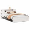 vidaXL Seng med bokhylle uten madrass hvit 120x200 cm heltre furu