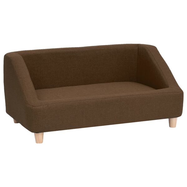 vidaXL Hundesofa brun 85x50x39 cm lin
