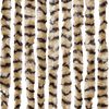 vidaXL Fluegardin beige og brun 118x220 cm chenille