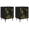 vidaXL Nattbordskap RHENEN 2 stk. Svart eik 36 x 33 x 51 cm