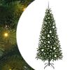 vidaXL Kunstig juletre med 300 LED med stativ gr&oslash;nn 210 cm PE og PVC