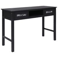 vidaXL Konsollbord svart 110x45x76 cm tre