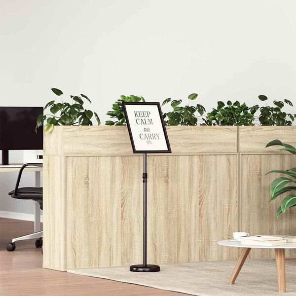 vidaXL Messe Utstillinger Svart 25 x 25 x 125 cm Aluminium