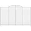 vidaXL Gabionkurver buede 2 stk 300x30x180/200 cm galvanisert jern