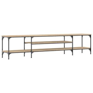 vidaXL TV-benk sonoma eik 201x35x45 cm konstruert tre og jern