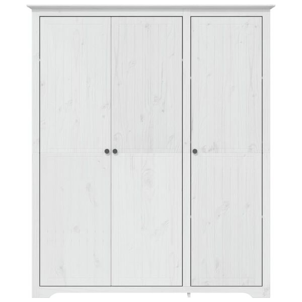 vidaXL Garderobe BODO hvit 146x53,5x173 cm heltre furu