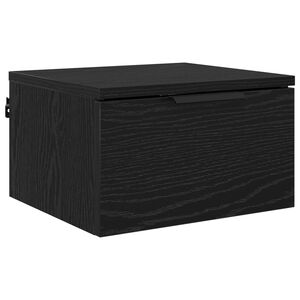 vidaXL Nattbordskap Svart Eik 34 x 30 x 20 cm Konstruert tre