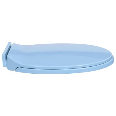 vidaXL Toalettsete myktlukkende blå oval