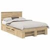vidaXL Sengestamme Sonoma eik 137 x 203 cm Konstruert tre