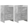 vidaXL Nattbord 2 pcs Betonggr&aring; 40 x 30 x 60 cm Konstruert tre