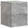 vidaXL Vegghengt Nattbord Betonggr&aring; 34,5 x 33 x 40 cm Konstruert tre