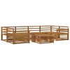 vidaXL Utend&oslash;rs sofa-sett 7 pcs Naturlig Solid akasietre