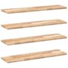 vidaXL Flytende hyller 4 stk 80x20x2 cm ubehandlet heltre akasie