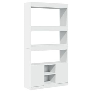 vidaXL Highboard hvit 92x33x180 cm konstruert tre