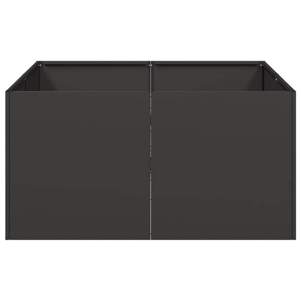 vidaXL Plantekasse svart 80x80x40 cm kaldvalset st&aring;l