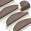 vidaXL Trappematter selvklebende 30 stk 65x21x4 cm beige halvrund store