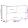 vidaXL TV-benk grå sonoma 60x31x39,5 cm konstruert tre og metall