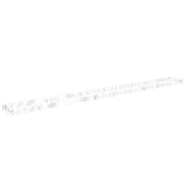 vidaXL Gabion h&oslash;ybed galvanisert st&aring;l 1000x100x20 cm