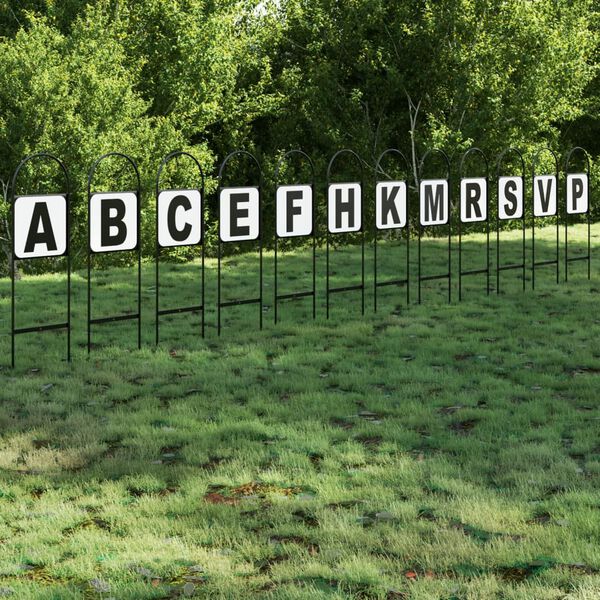 vidaXL Dressurbokstaver 12 stk stål