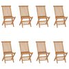 vidaXL Klappstoler 8 stk. heltre teak