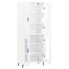 vidaXL Highboard hvit 69,5x34x180 cm konstruert tre