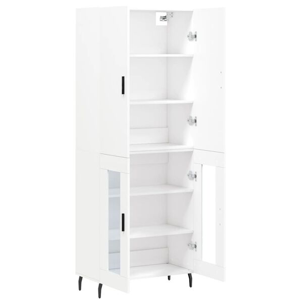 vidaXL Highboard hvit 69,5x34x180 cm konstruert tre