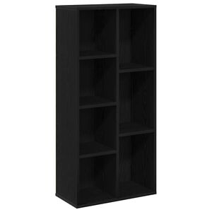 vidaXL Bokhylle 7 niv&aring;er 50 x 25 x 102 cm Svart Eik