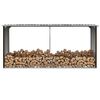 vidaXL Vedskjul galvanisert stål 330x92x153 cm brun
