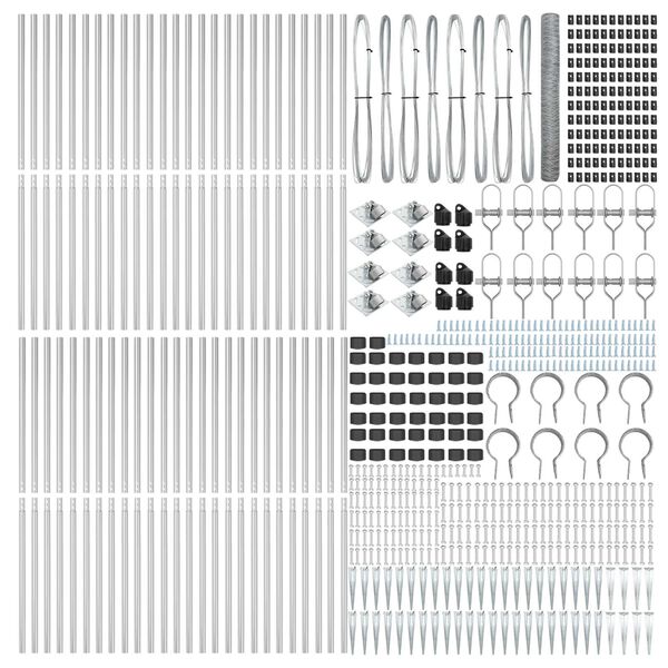 vidaXL Gjerdep&aring;le s&oslash;lv 100 x 1,2 m (50 mm nett) St&aring;l