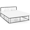 vidaXL Sengeramme svart metall 140x200 cm
