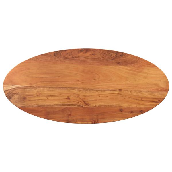 vidaXL Bordplate 140x60x2,5 cm oval heltre akasie