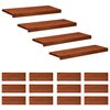 vidaXL Trappetrinn 16 stk. 80 x 30 x 2 cm Brun Massiv b&oslash;ketre