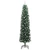 vidaXL Kunstig juletre med 300 LED gr&oslash;nn 240 cm PVC og st&aring;l og plast