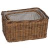 vidaXL Vedkurv 2 pcs Brun Lacak Rattan