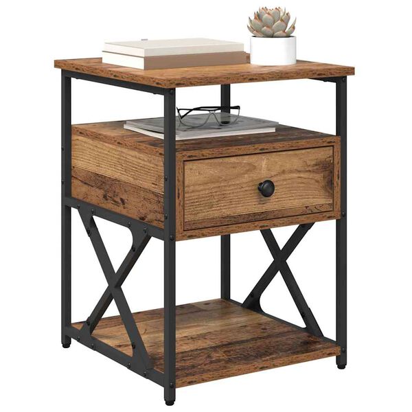 vidaXL Nattbordskap Gammelt tre 40 x 42 x 55 cm Konstruert tre