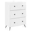 vidaXL Skuffeskap 66 x 34,5 x 90 cm Konstruert tre H&oslash;gglans hvit