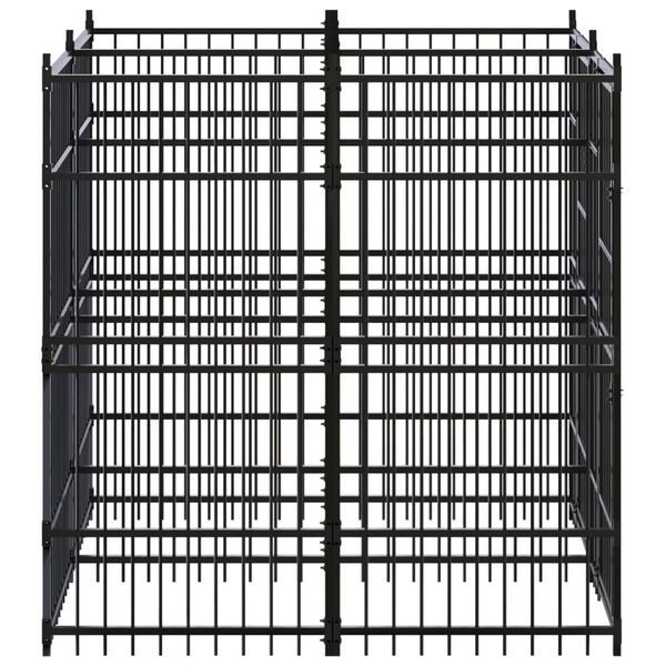 vidaXL Utend&oslash;rs hundeg&aring;rd st&aring;l 3,69 m&sup2;