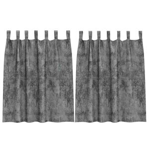 vidaXL Fl&oslash;yel Gardiner 2 stk. Gr&aring; 140 x 140 cm Fl&oslash;yel