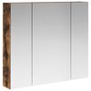 vidaXL Baderomsspeilskap R&oslash;kt eik 80 x 14.5 x 70 cm Konstruert tre