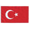 vidaXL Tyrkisk flagg 90x150 cm