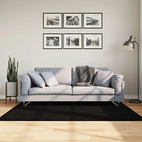vidaXL Teppe HUARTE kort luv mykt og vaskbart svart 120x170 cm