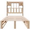 vidaXL Seng med bokhylle uten madrass 75x190 cm heltre furu