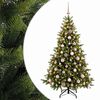 vidaXL Kunstig juletre med julekuler 180 cm 300 LED-lys Varmhvit