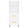 vidaXL Highboard hvit 34,5x34x180 cm konstruert tre