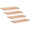 vidaXL Trappetrinn 4 stk. 80 x 25 x 2 cm Naturlig Massiv b&oslash;ketre