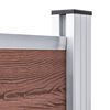 vidaXL Gjerdepanelsett WPC 699x146 cm brun