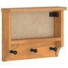 vidaXL Veggmontert knaggrekke SANDNES 45x12x35 cm heltre furu