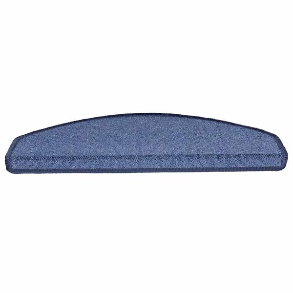 vidaXL Trappematter 20 stk 65x24x4 cm bl&aring; halvrund store